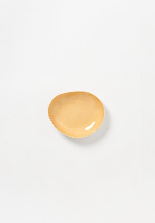 Bertozzi Solid Interior Shallow Pebble Bowl in Bruno Luce Brown