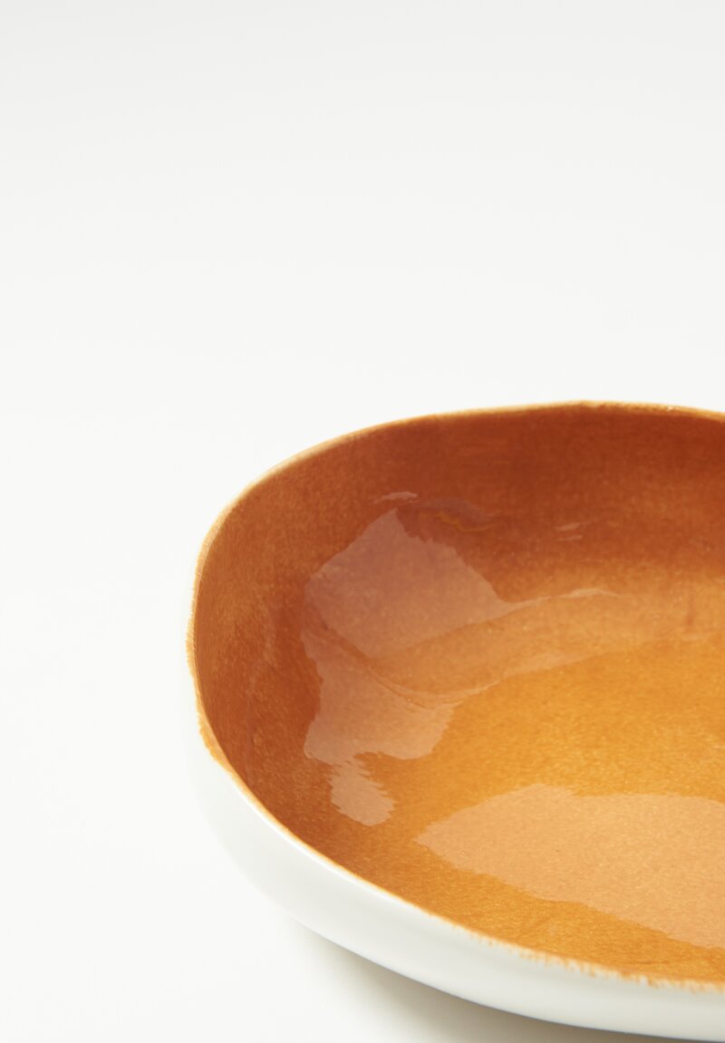 Bertozzi Solid Interior Shallow Pebble Bowl in Gold