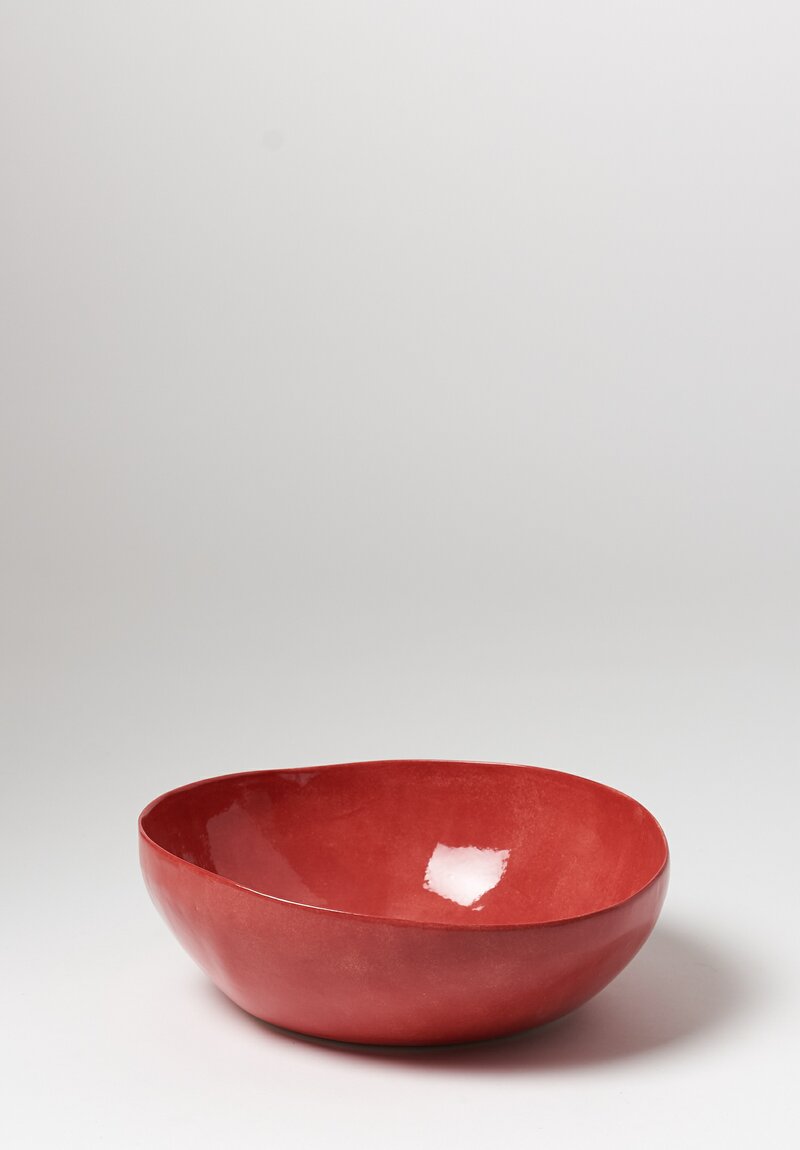 Bertozzi Solid Painted Large Bowl in Rosso	