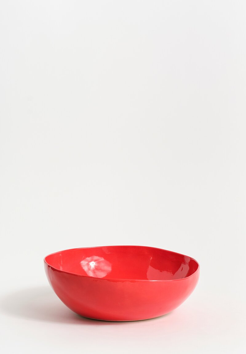 Bertozzi Solid Painted Large Bowl in Rosso