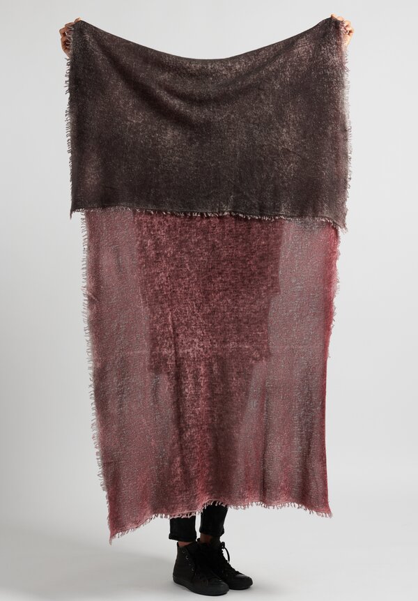 Avant Toi Felted Knitted Scarf in Wine	