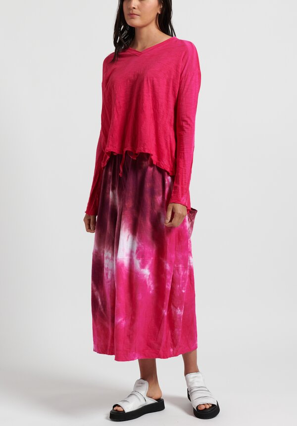 Gilda Midani Pattern Dyed Y Skirt in Pink