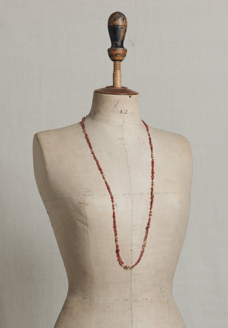 Greig Porter 18k, Red Briolette Sapphire Long Necklace	