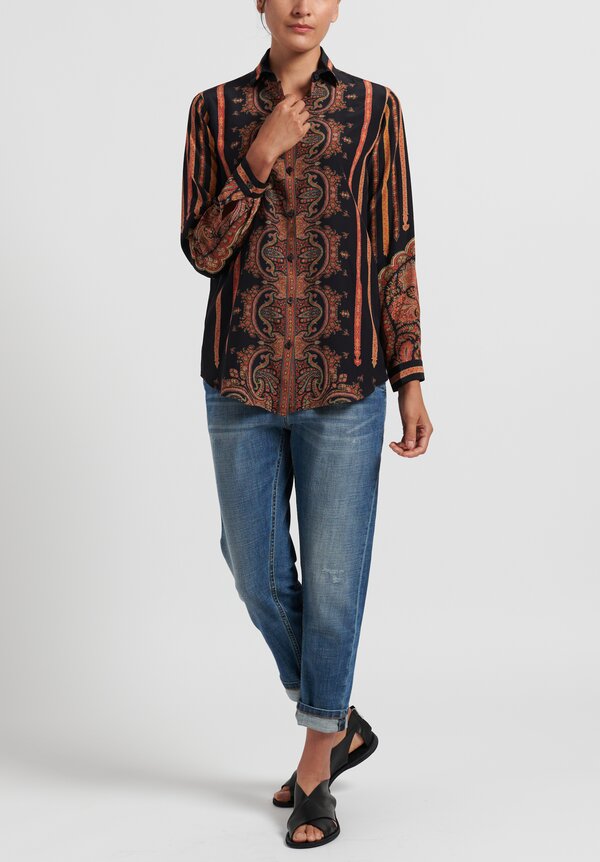 Etro Relaxed Paisley Shirt in Black