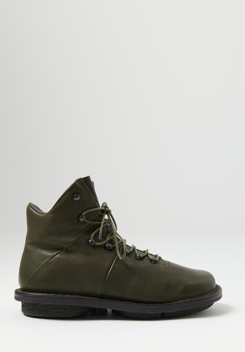 Trippen Alpin Shoe in Khaki Green	