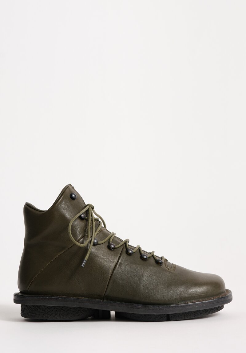 Trippen Alpin Shoe in Khaki Green