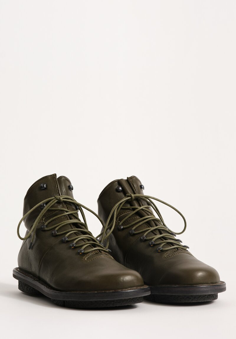 Trippen Alpin Shoe in Khaki Green