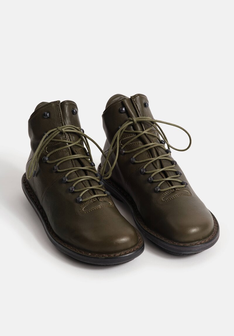 Trippen Alpin Shoe in Khaki Green