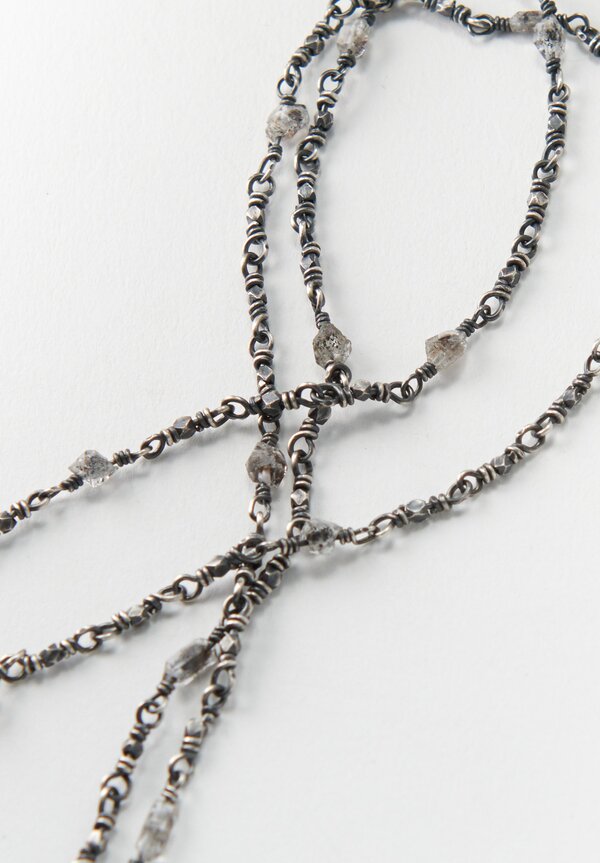 Miranda Hicks Quartz Crystal Tiny Rosary Flapper Chain	