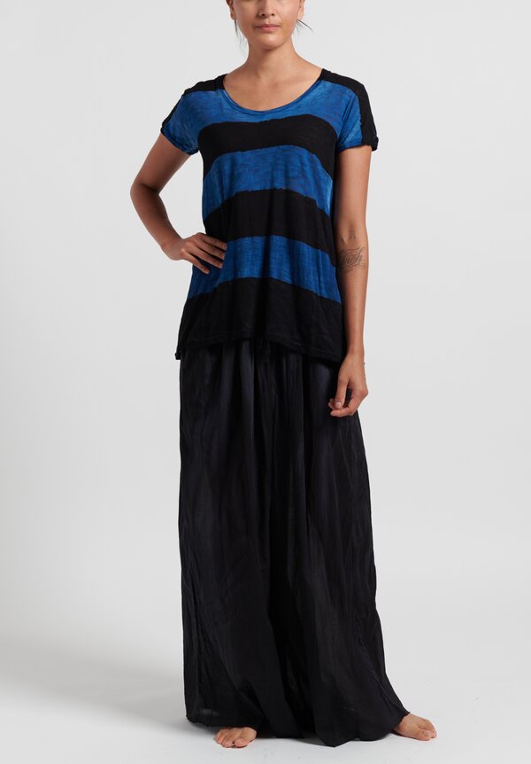 Gilda Midani Pattern Dyed Short Sleeve Monoprix Tee in Black