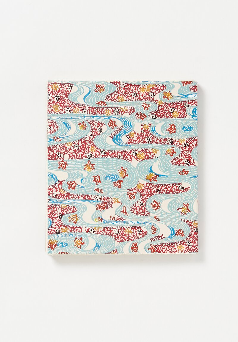 Elam Handprinted Japanese Chiyogami Paper Notebook in River	