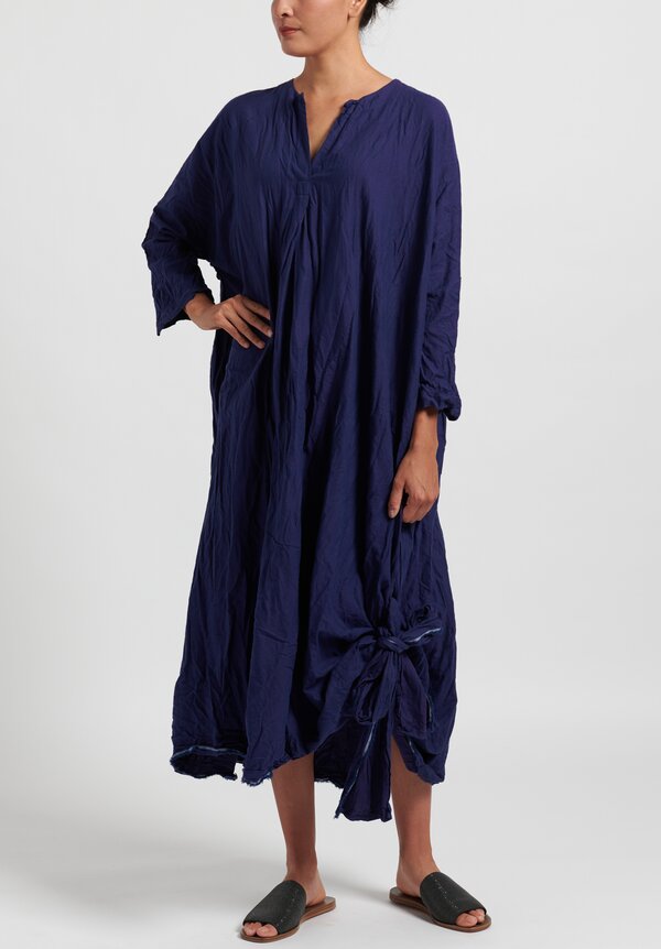 Daniela Gregis Oversize Solid Washed Chicory Dress in Blue	