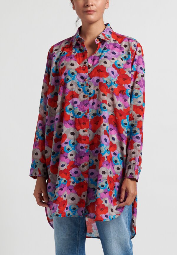Péro Floral Long Sleeve Tunic in Red/ Purple | Santa Fe Dry Goods ...
