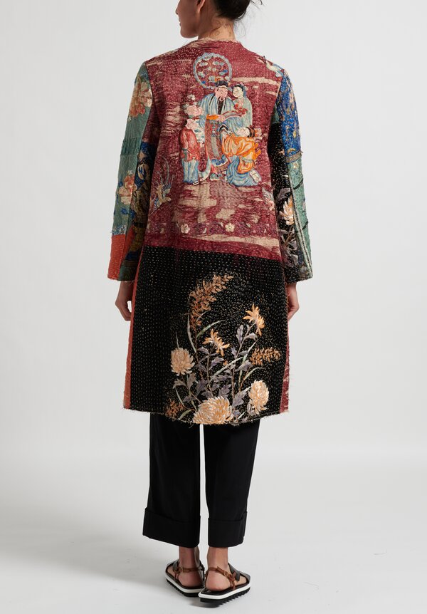 By Walid 19th C. Embroidery Dragon Tanita Coat in Red | Santa Fe Dry ...