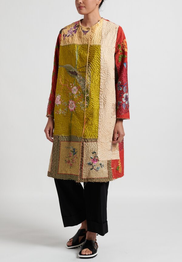 By Walid 19th C. Embroidery Peacock Tanita Coat	