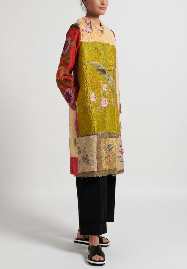 By Walid 19th C. Embroidery Peacock Tanita Coat	