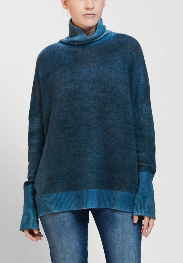 f Cashmere Margherita Turtleneck Sweater in Blue
