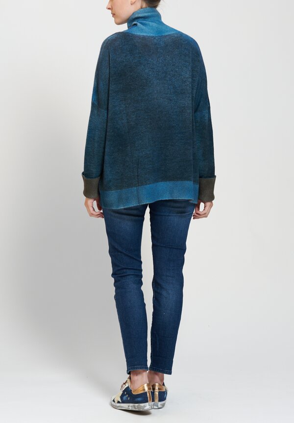 f Cashmere Margherita Turtleneck Sweater in Blue