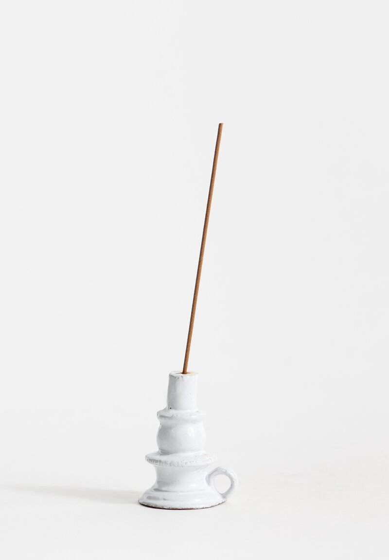 Astier de Villatte Pierrot Incense Holder in White	