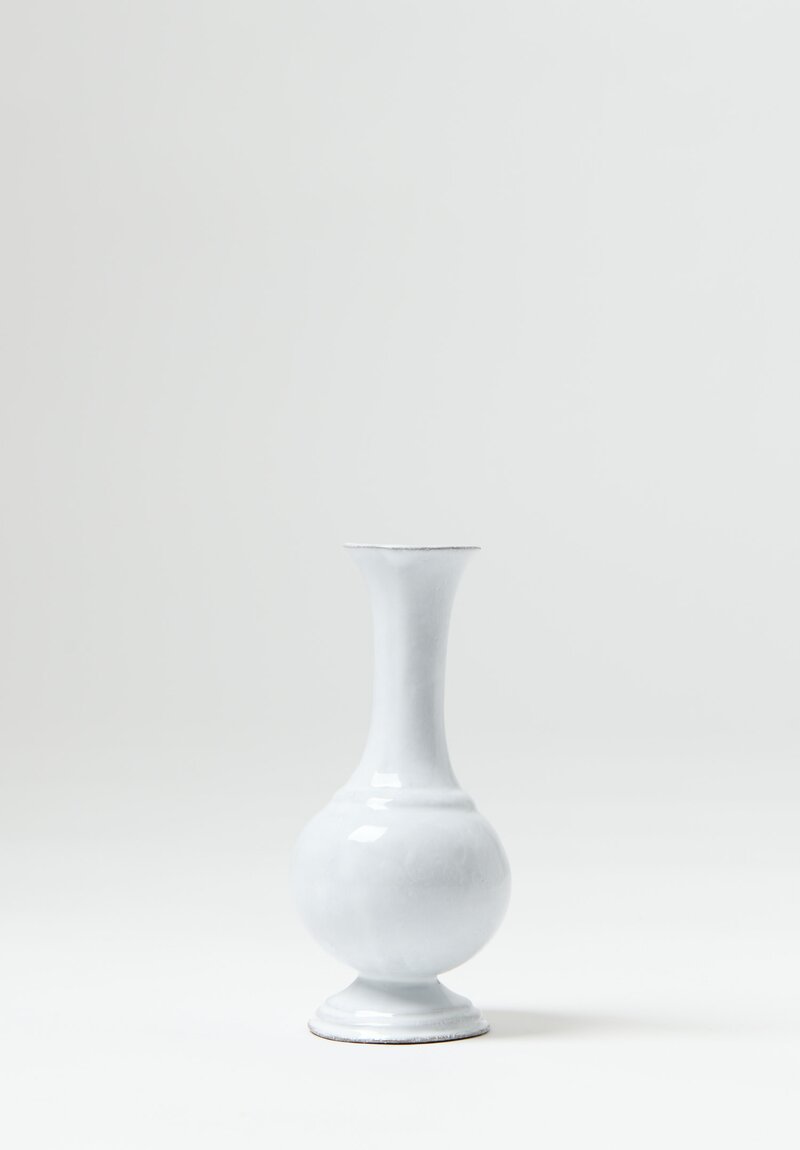 Astier de Villatte Round Soliflore Colbert Vase in White	