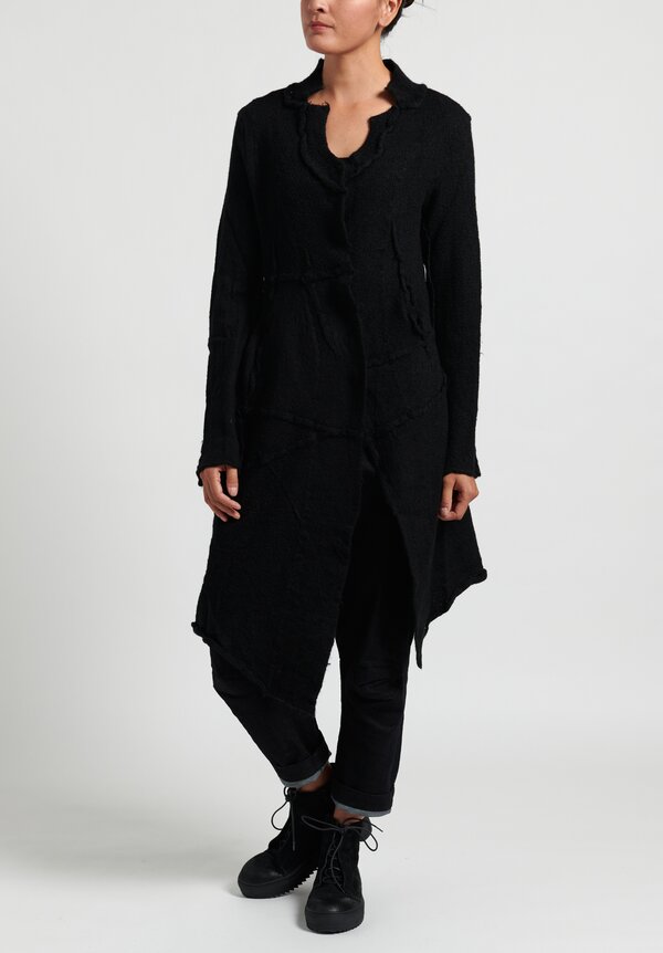 Rundholz Black Label Asymmetric Magnetic Closure Knitted Coat	