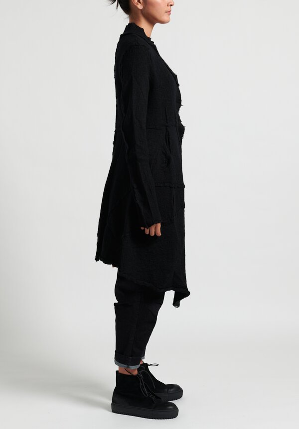 Rundholz Black Label Asymmetric Magnetic Closure Knitted Coat	