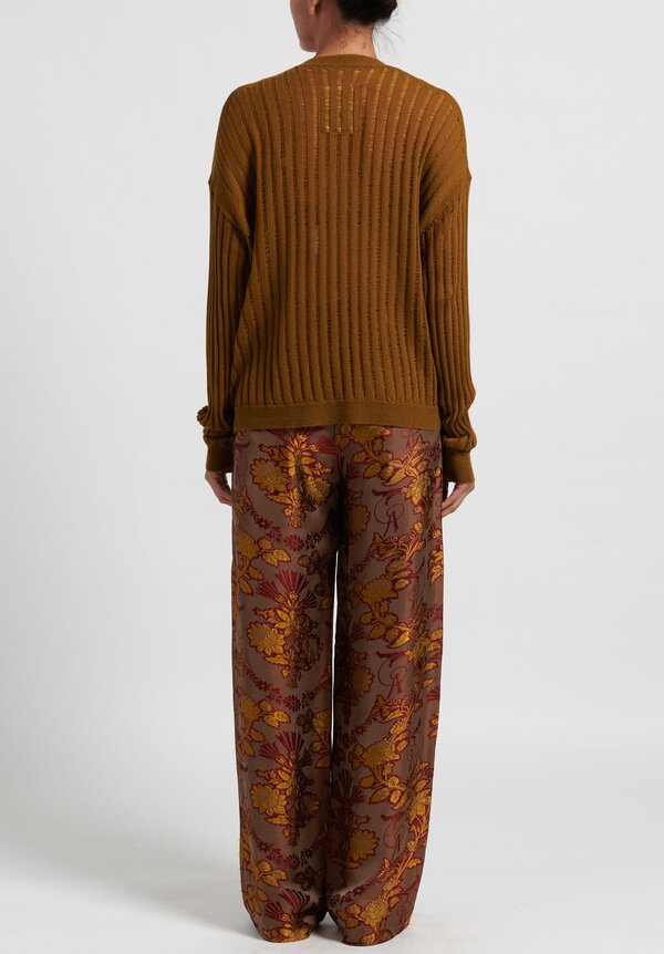 Uma Wang Lightweight Knit Top in Mustard