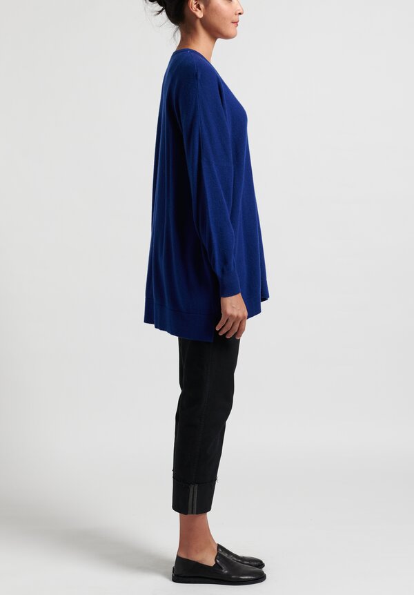Hania New York Marley Cashmere V-Neck Sweater in Blue	