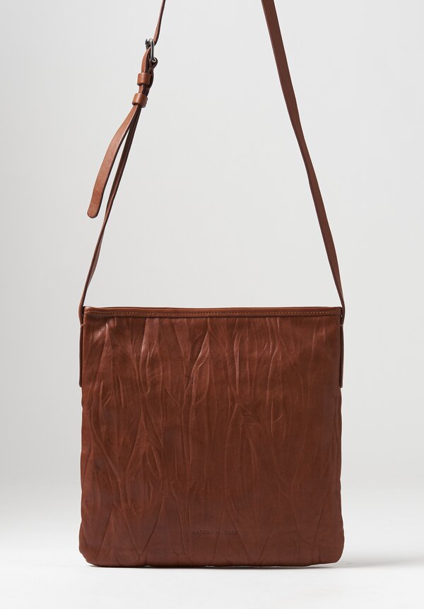 Massimo Palomba Layla Plisse Leather Bag in Brandy	