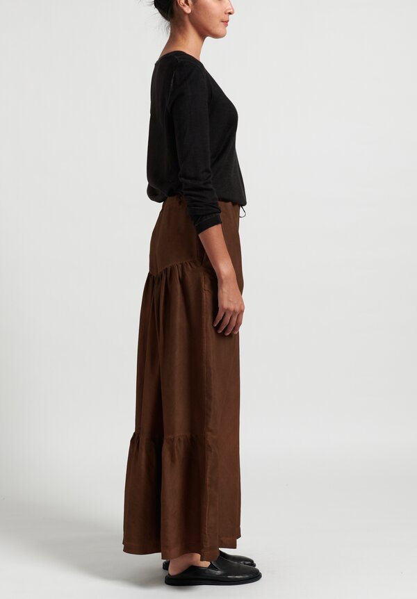 Masnada Plus Gathered Wide Leg Pants in Copper