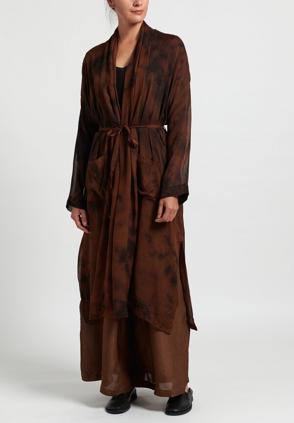 Masnada Plus Long Sheer Duster in Diagonal Print | Santa Fe Dry Goods ...