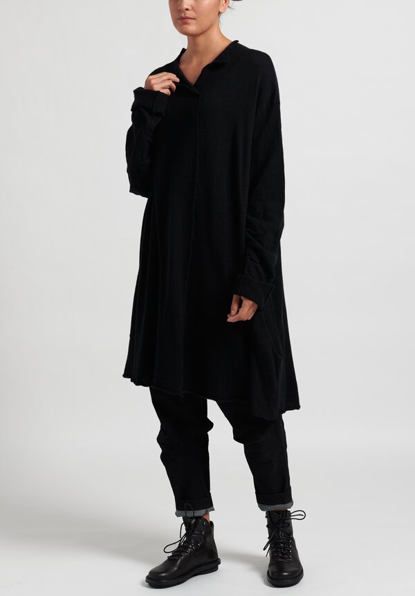 Rundholz Felted Edge Tunic in Black	