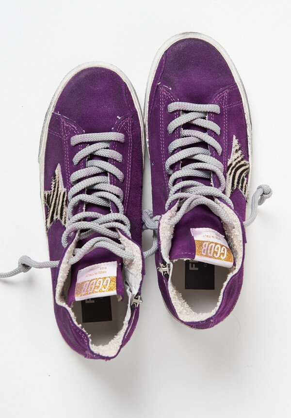 Golden Goose Zebra Fancy Sneakers in Purple