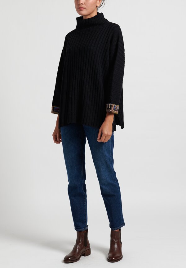 Etro Patterned Cuff Sweater in Black | Santa Fe Dry Goods . Workshop ...
