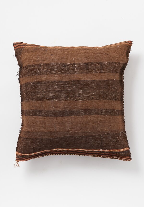 Antique and Vintage Kizil Ayak Camel Saddlebag Pillow in Rust	