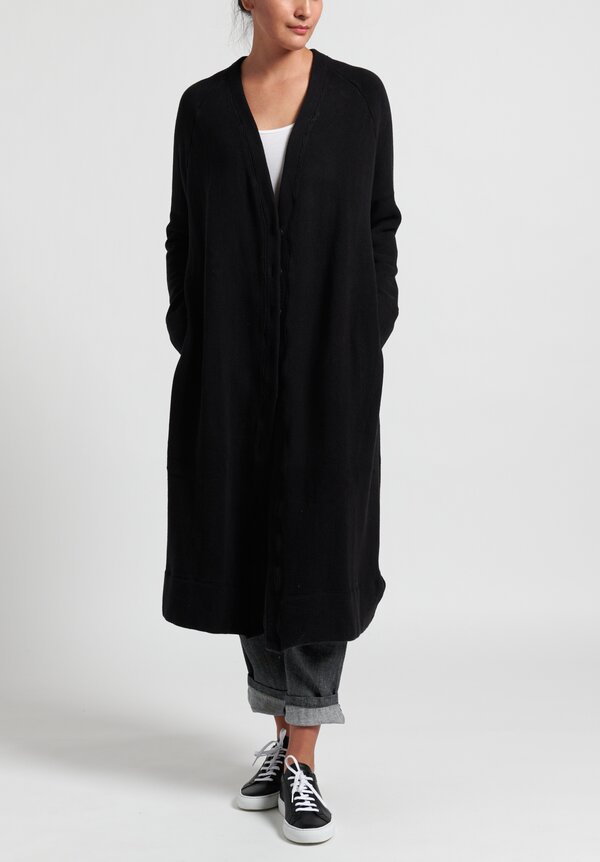 Album di Famiglia Long Cardigan in Black	