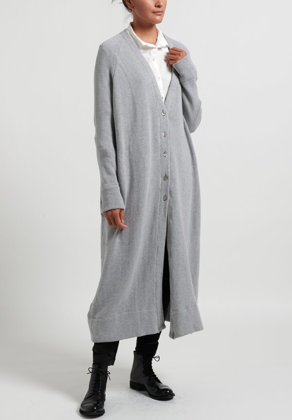 Album di Famiglia Long Cardigan in Light Gray | Santa Fe Dry Goods