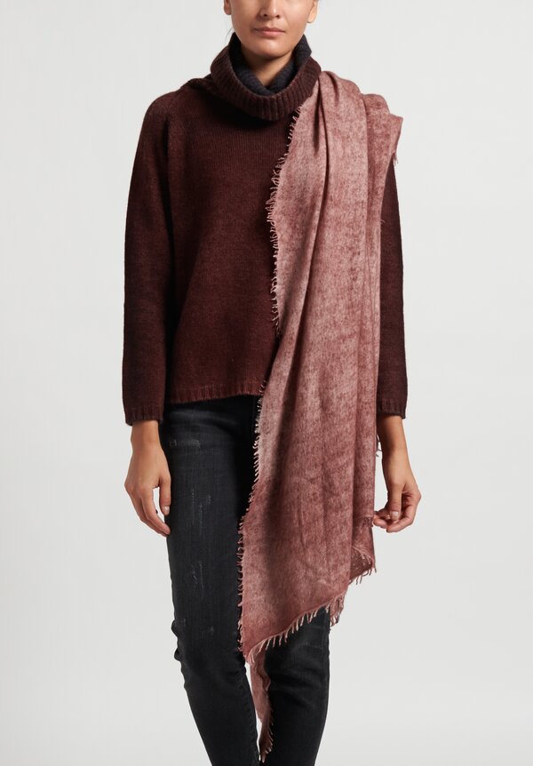 KAS Felted Cashmere Scarf in Wild Ginger/Apple Butter	