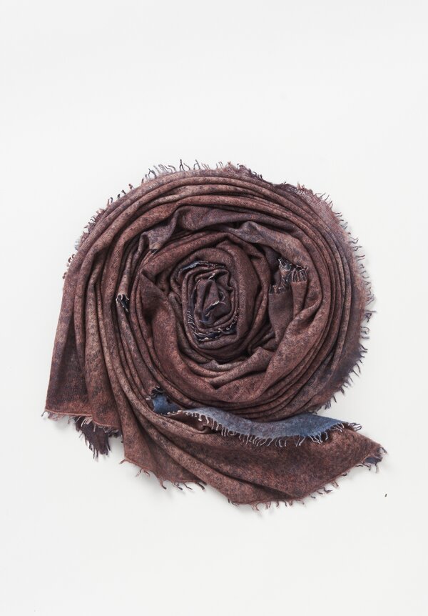 KAS Felted Cashmere Scarf in Folkstone Grey/Tortoise Shell	