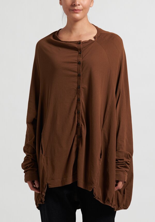 Rundholz Dip Button Up Tunic in Clay	