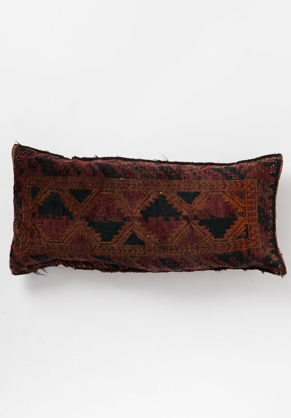 Antique and Vintage Large Hand-Knotted Patterned Pillow	