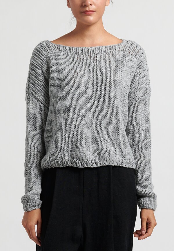 Umit Unal Medium Knit Sweater in Medium Grey