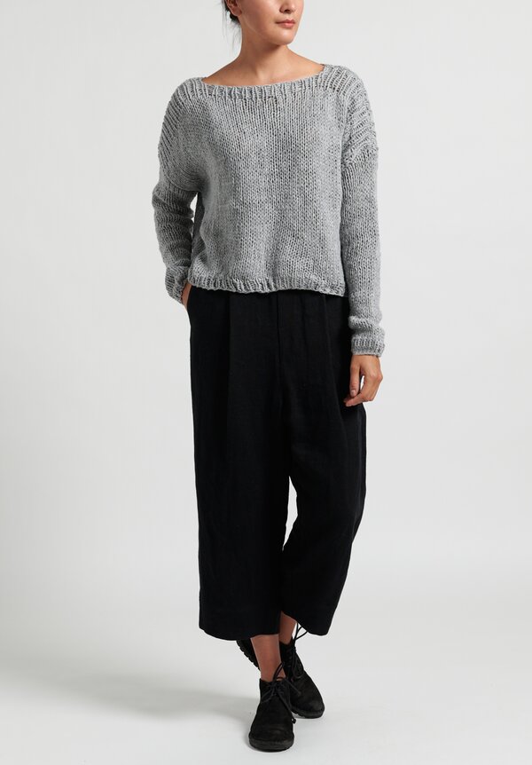 Umit Unal Medium Knit Sweater in Medium Grey