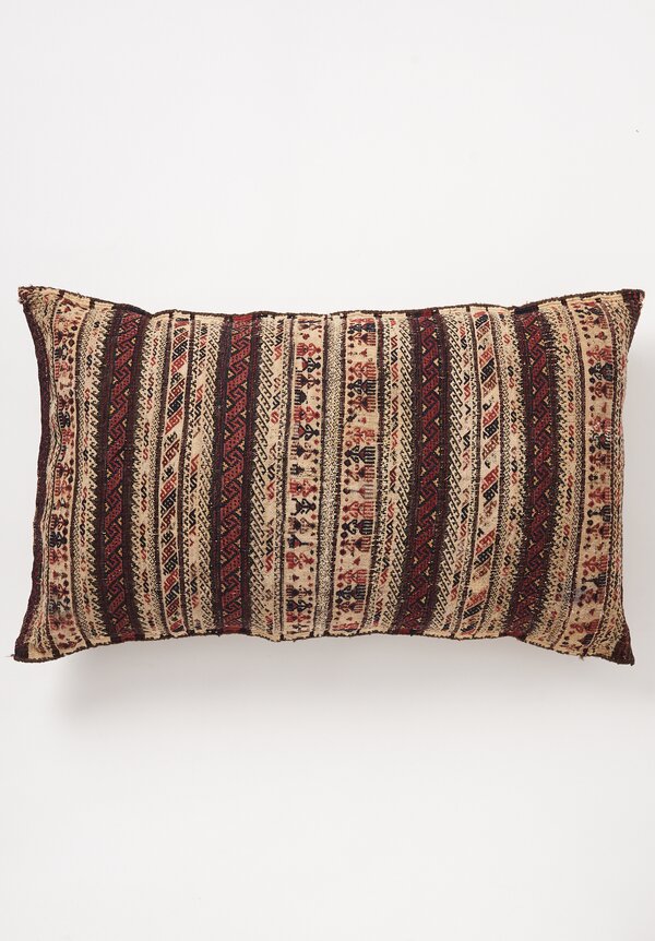 Shobhan Porter ''Little Village'' Handwoven XL Lumbar Pillow 37in x 24in	