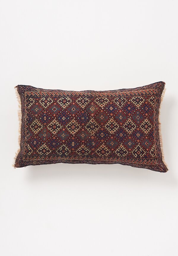 Shobhan Porter Vintage Kurdish Diamond Pattern Pillow	