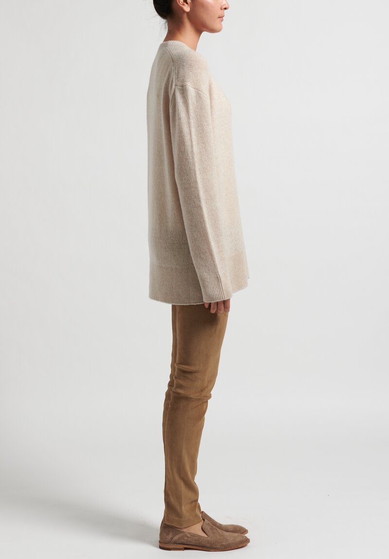 The Row Cashmere Baudelia Top in Oatmeal	