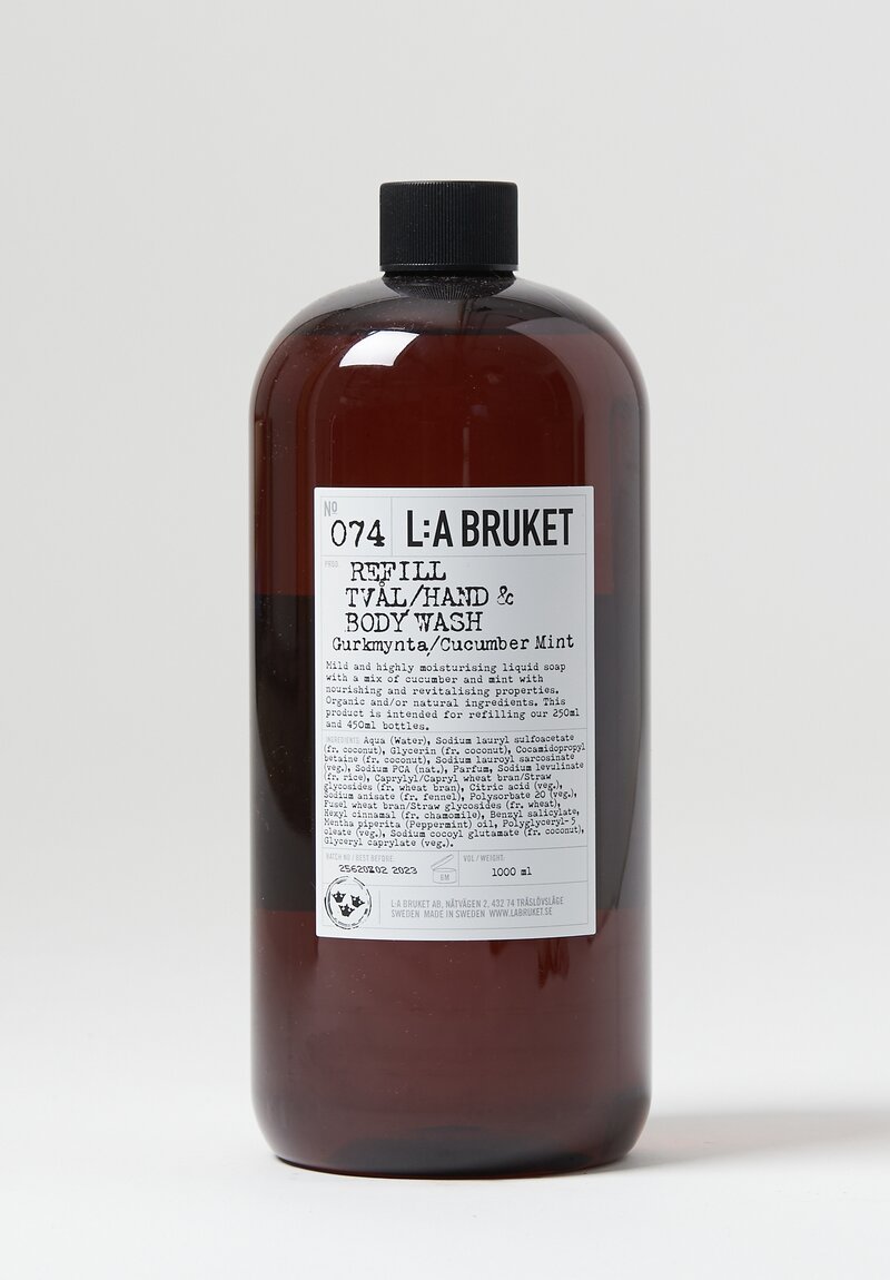 L:A Bruket Liquid Hand & Body Soap 1000ml No.74 Cucumber/ Mint	
