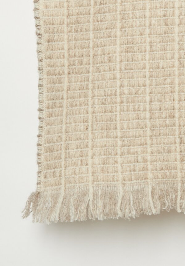 Teixidors Handmade Ecological Merino Wool / Yak Tile Throw ll in Marble	