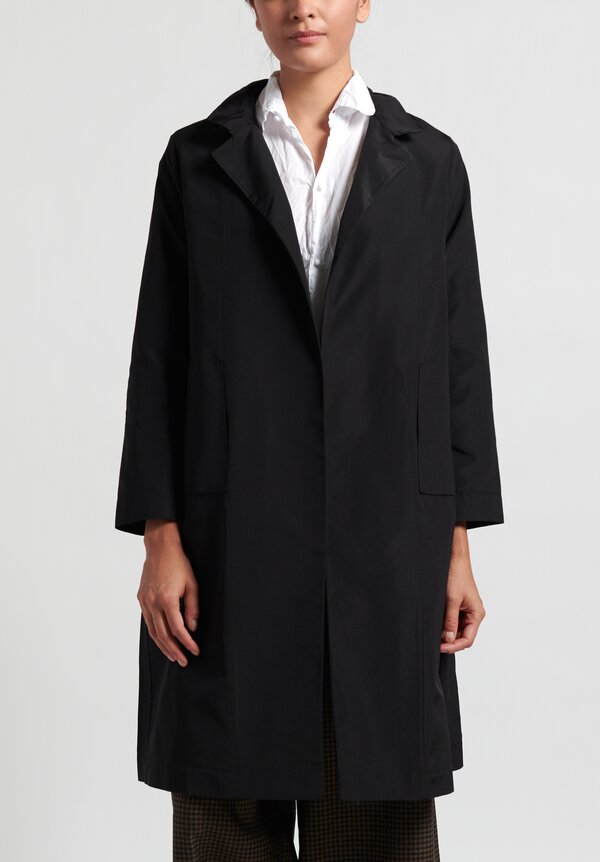 Daniela Gregis Silk Point Coat in Black | Santa Fe Dry Goods . Workshop ...