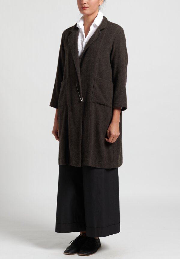 Daniela Gregis Cashmere Chicory Point Coat in Brown